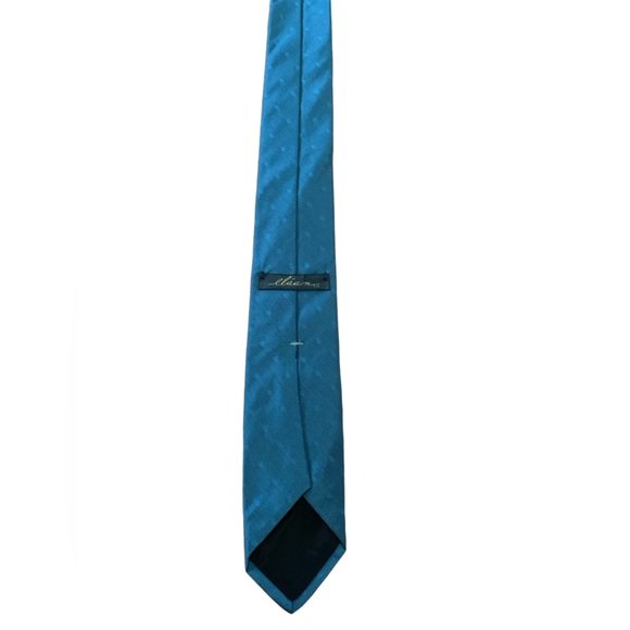 Eláan 100% pure Italian silk narrow tie. Teal color. Excellent condition - Picture 2 of 3